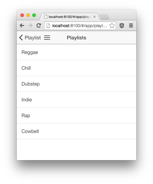 Ionic's sidemenu template and nested states